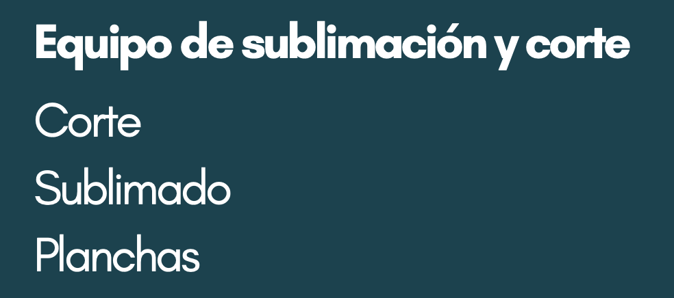 Sublimación y corte